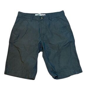Grey Flat Front Shorts  